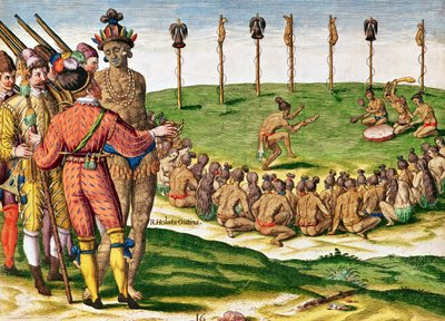 Indian Victory Ceremony by Jacques Le Moyne